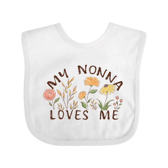 Inktastic My Nonna Loves Me Boys or Girls Baby Bib