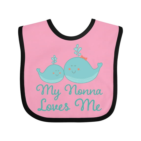 Inktastic My Nonna Loves Me Boys or Girls Baby Bib