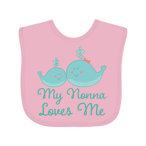 Inktastic My Nonna Loves Me Boys or Girls Baby Bib