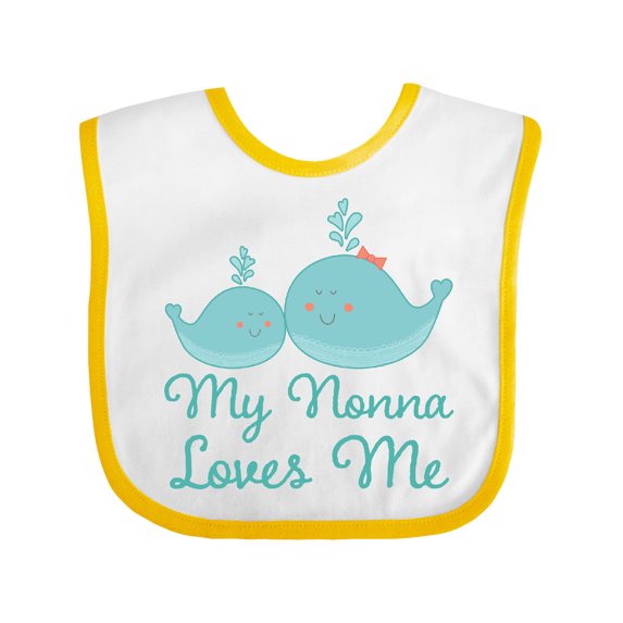 Inktastic My Nonna Loves Me Boys or Girls Baby Bib