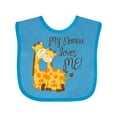 thumbnail image 1 of Inktastic My Nonna Loves Me Boys or Girls Baby Bib, 1 of 4