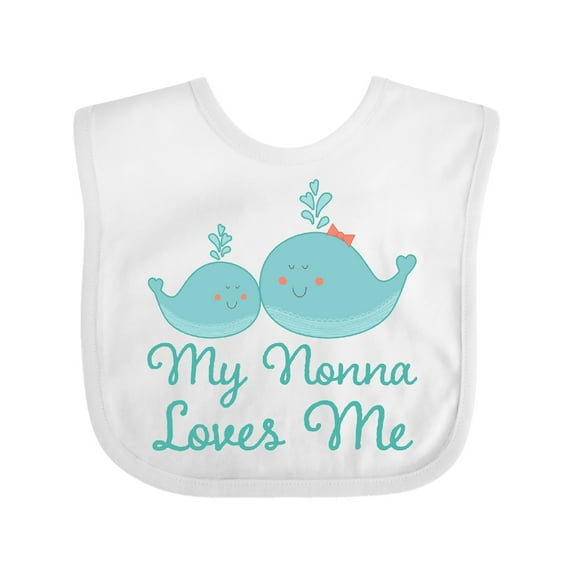 Inktastic My Nonna Loves Me Boys or Girls Baby Bib
