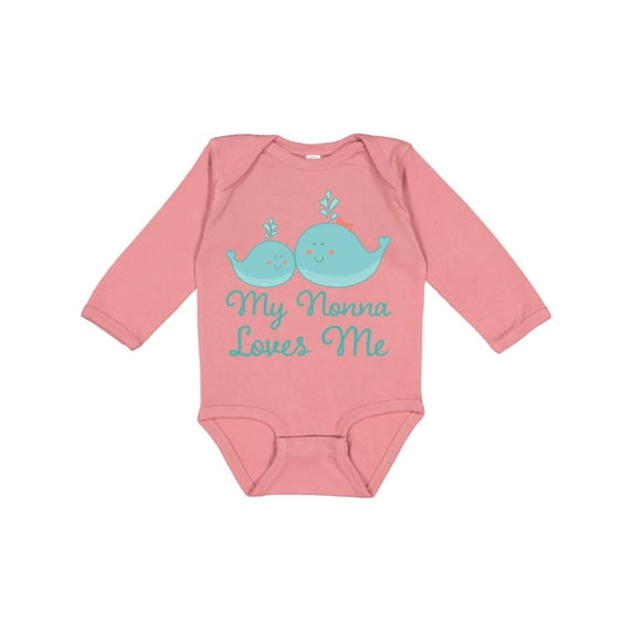 Inktastic My Nonna Loves Me Boys or Girls Long Sleeve Baby Bodysuit