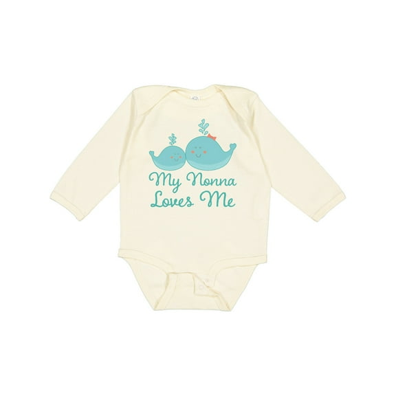 Inktastic My Nonna Loves Me Boys or Girls Long Sleeve Baby Bodysuit