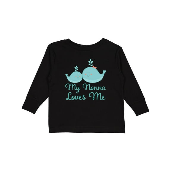 Inktastic My Nonna Loves Me Boys or Girls Long Sleeve Toddler T-Shirt