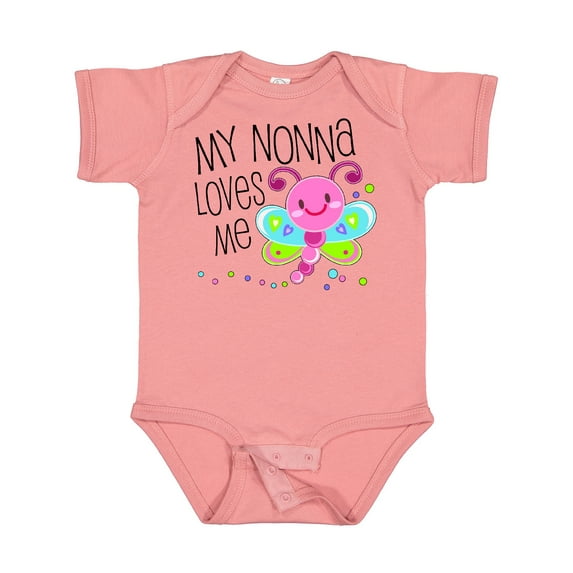 Inktastic My Nonna Loves Me Cute Dragonfly Boys or Girls Baby Bodysuit