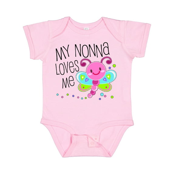 Inktastic My Nonna Loves Me Cute Dragonfly Boys or Girls Baby Bodysuit
