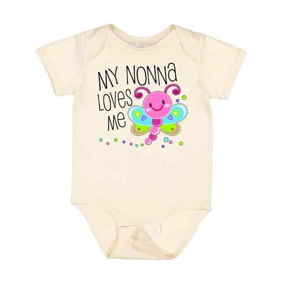 Inktastic My Nonna Loves Me Cute Dragonfly Boys or Girls Baby Bodysuit