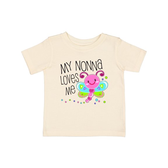 Inktastic My Nonna Loves Me- Cute Dragonfly Boys or Girls Baby T-Shirt