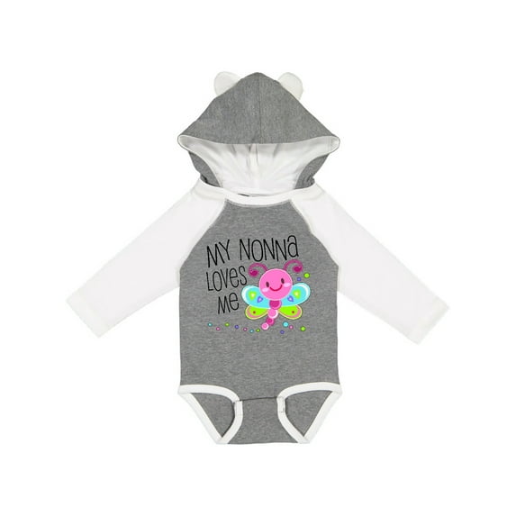 Inktastic My Nonna Loves Me- Cute Dragonfly Boys or Girls Long Sleeve Baby Bodysuit