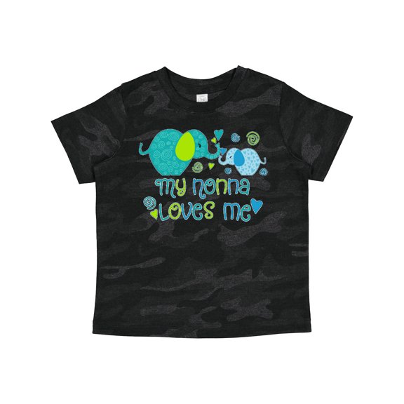 Inktastic My Nonna Loves Me- Cute Elephants Boys or Girls Toddler T-Shirt