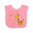 thumbnail image 1 of Inktastic My Nonna Loves Me- Cute Giraffe Boys or Girls Baby Bib, 1 of 4