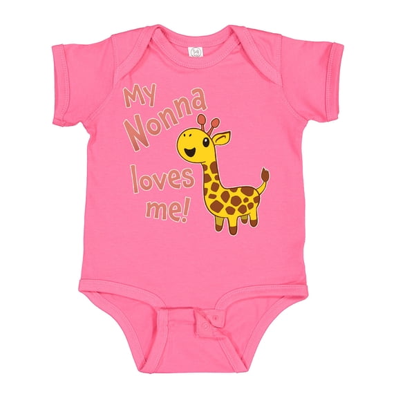 Inktastic My Nonna Loves Me- Cute Giraffe Boys or Girls Baby Bodysuit