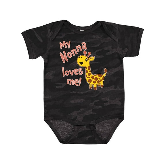 Inktastic My Nonna Loves Me Cute Giraffe Boys or Girls Baby Bodysuit