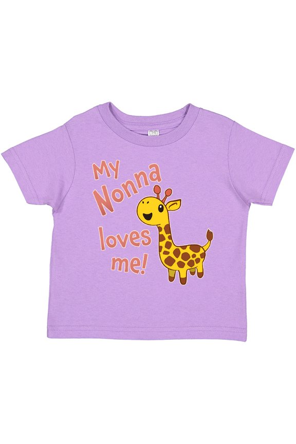 My Nonna Loves Me- Cute Giraffe Boys or Girls Toddler T-Shirt