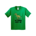 thumbnail image 1 of Inktastic My Nonna Loves Me Dinosaur Youth T-Shirt, 1 of 5
