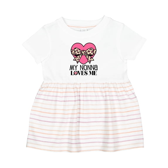 Inktastic My Nonna Loves Me Girl Grandchild Girls Baby Dress