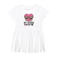 thumbnail image 1 of Inktastic My Nonna Loves Me Girl Grandchild Girls Baby Dress, 1 of 5