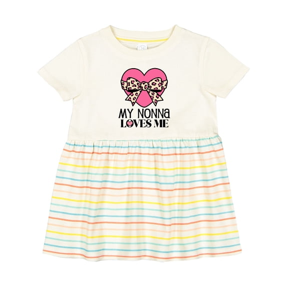 Inktastic My Nonna Loves Me Girl Grandchild Girls Baby Dress