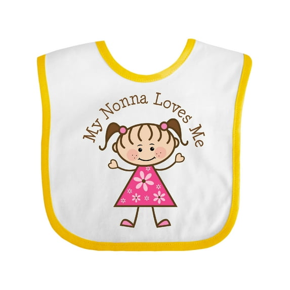 Inktastic My Nonna Loves Me Girls Baby Bib