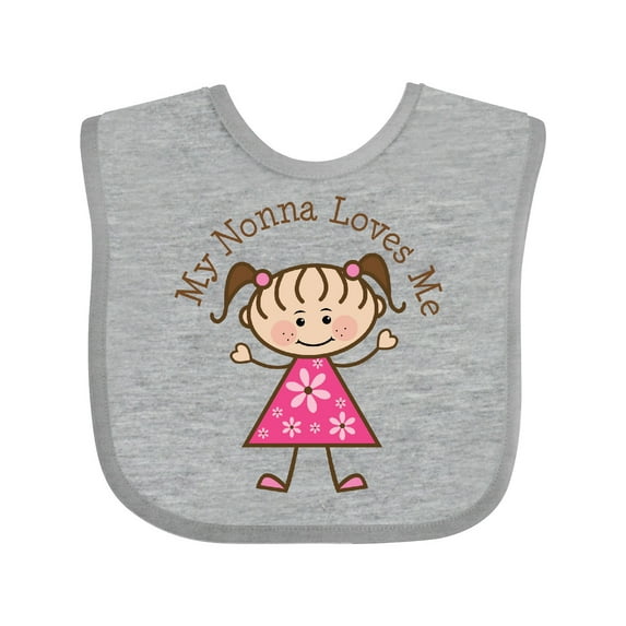 Inktastic My Nonna Loves Me Girls Baby Bib
