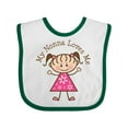 thumbnail image 1 of Inktastic My Nonna Loves Me Girls Baby Bib, 1 of 4