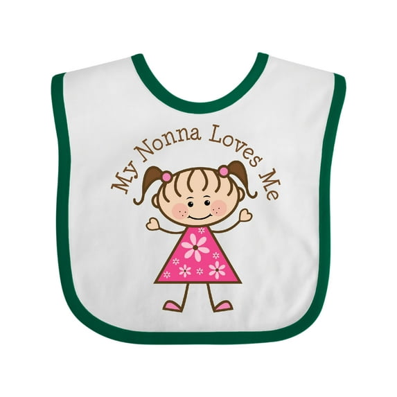 Inktastic My Nonna Loves Me Girls Baby Bib