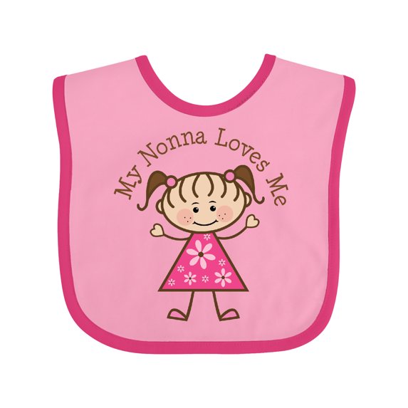 Inktastic My Nonna Loves Me Girls Baby Bib