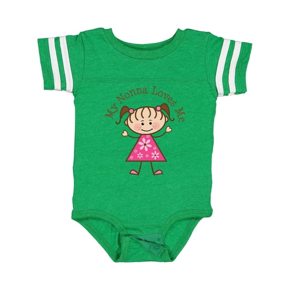 Inktastic My Nonna Loves Me Girls Baby Bodysuit