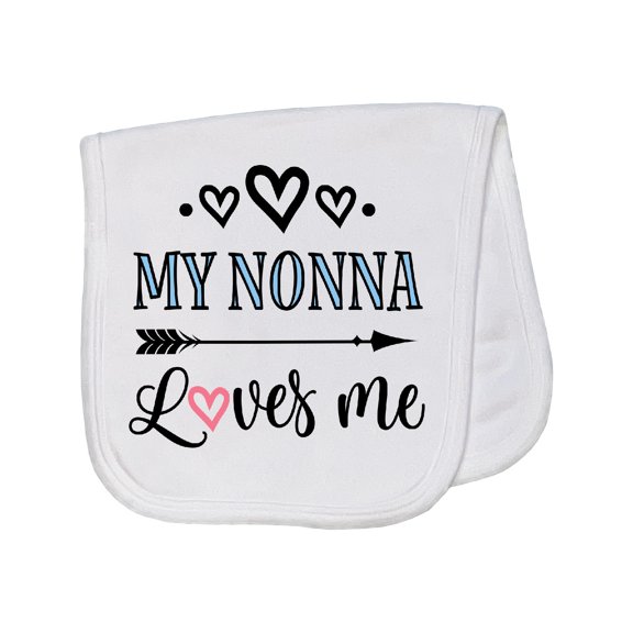 Inktastic My Nonna Loves Me Girls Baby Burp Cloth