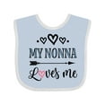 thumbnail image 1 of Inktastic My Nonna Loves Me Girls Girls Baby Bib, 1 of 4