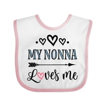 Inktastic My Nonna Loves Me Girls Girls Baby Bib