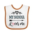 thumbnail image 1 of Inktastic My Nonna Loves Me Girls Girls Baby Bib, 1 of 4