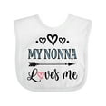 thumbnail image 1 of Inktastic My Nonna Loves Me Girls Girls Baby Bib, 1 of 4