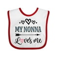 thumbnail image 1 of Inktastic My Nonna Loves Me Girls Girls Baby Bib, 1 of 4