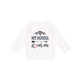 thumbnail image 1 of Inktastic My Nonna Loves Me Girls Toddler Sweatshirt, 1 of 4