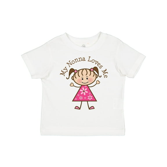 Inktastic My Nonna Loves Me Girls Toddler T-Shirt
