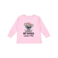 thumbnail image 1 of Inktastic My Nonna Loves Me Grandchild Koala Girls Long Sleeve Toddler T-Shirt, 1 of 5