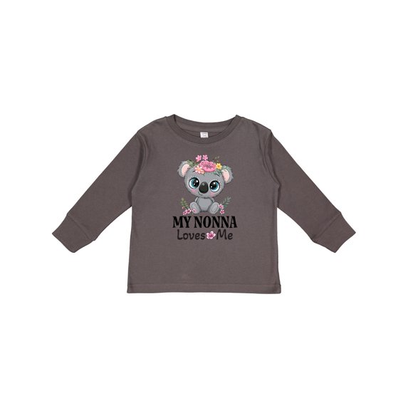 Inktastic My Nonna Loves Me Grandchild Koala Girls Long Sleeve Toddler T-Shirt