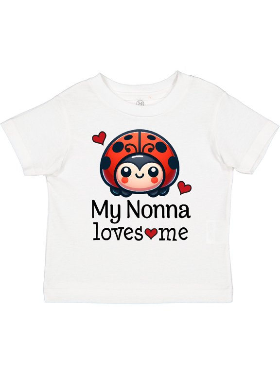 My Nonna Loves Me Grandchild Ladybug Boys or Girls Toddler T-Shirt