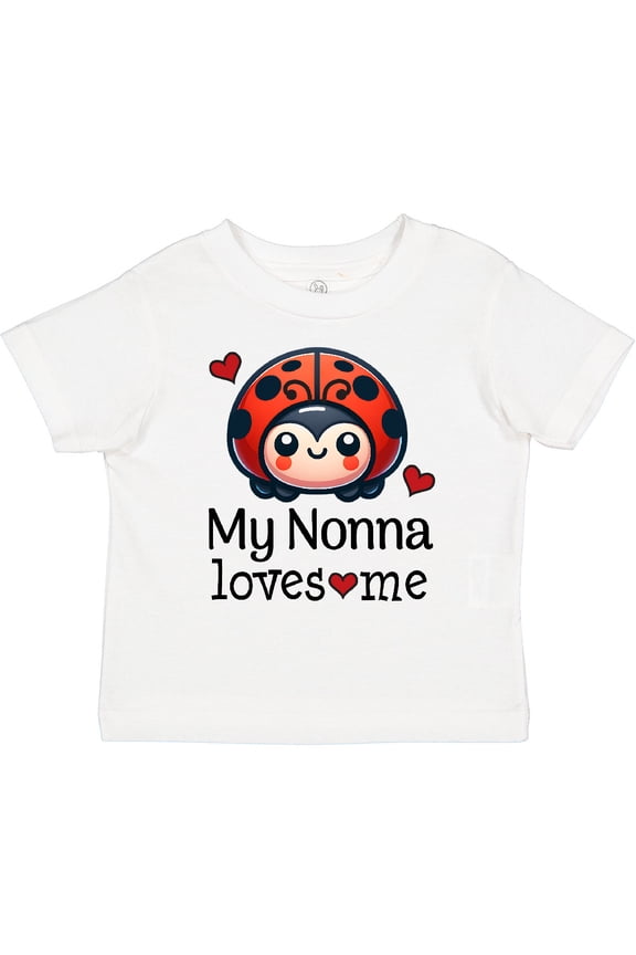 My Nonna Loves Me Grandchild Ladybug Boys or Girls Toddler T-Shirt