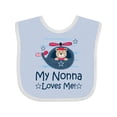 thumbnail image 1 of Inktastic My Nonna Loves Me Grandson Bear Boys Baby Bib, 1 of 4