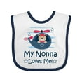 thumbnail image 1 of Inktastic My Nonna Loves Me Grandson Bear Boys Baby Bib, 1 of 4
