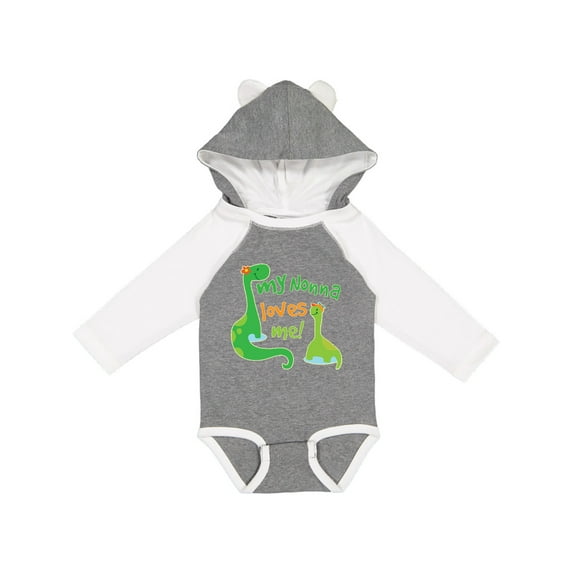 Inktastic My Nonna Loves Me Grandson Boys Long Sleeve Baby Bodysuit