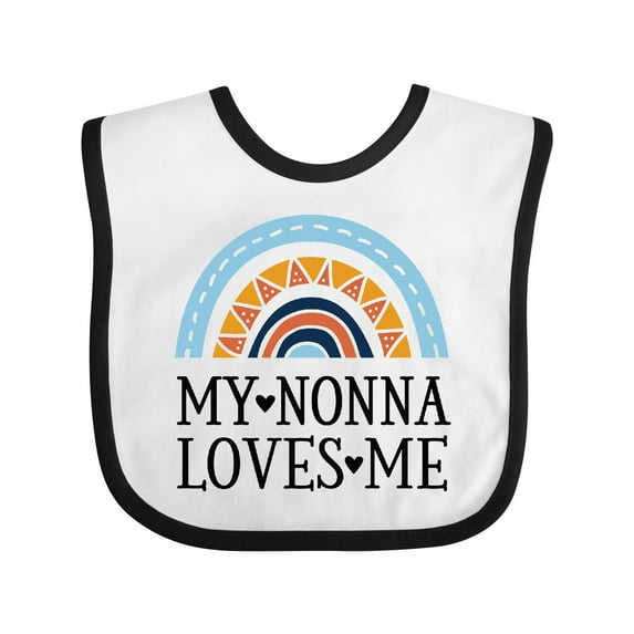 Inktastic My Nonna Loves Me Rainbow Boys or Girls Baby Bib