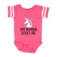 thumbnail image 1 of Inktastic My Nonna Loves Me Unicorn Girls Baby Bodysuit, 1 of 5