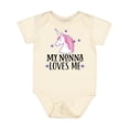 thumbnail image 1 of Inktastic My Nonna Loves Me Unicorn Girls Baby Bodysuit, 1 of 5