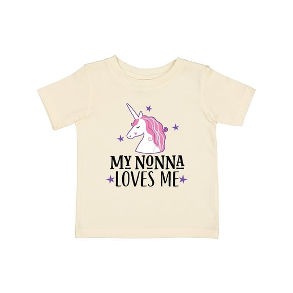 Inktastic My Nonna Loves Me Unicorn Girls Baby T-Shirt