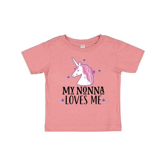 Inktastic My Nonna Loves Me Unicorn Girls Baby T-Shirt
