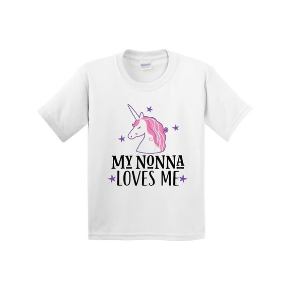 Inktastic My Nonna Loves Me Unicorn Youth T-Shirt